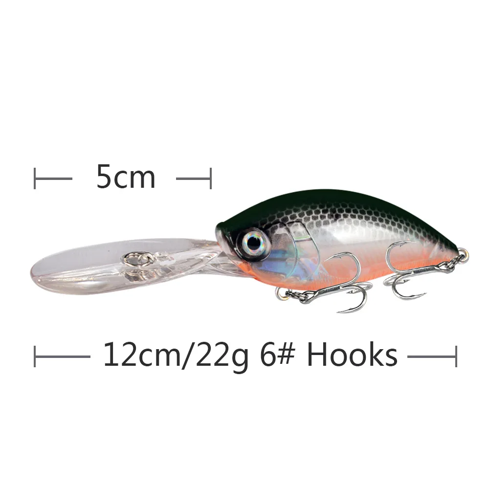 Crankbait Señuelos de Pesca flotantes, cebo duro Artificial, Wobblers para curricán, carpa, carpa, Isca, Japón, 12cm, 22g, 1 pieza - imagen 4