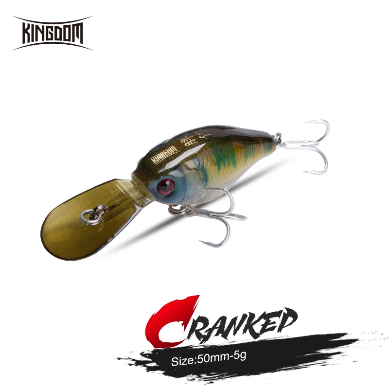 Kingdom Crazy Crankbaits Señuelos de Pesca de hundimiento lento Mini Minnow Swing Manivelas pequeñas cebos duros 5g 50mmm Wobblers aparejos de pesca