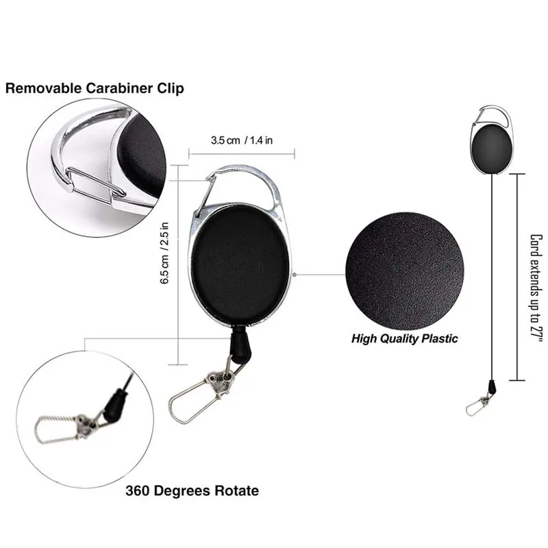 Herramienta de atado de nudos rápido de pesca, cortaúñas de línea de mosca 4 en 1 de acero inoxidable 420 con Retractor Zinger - imagen 5