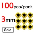 3mm Gold 100pcs