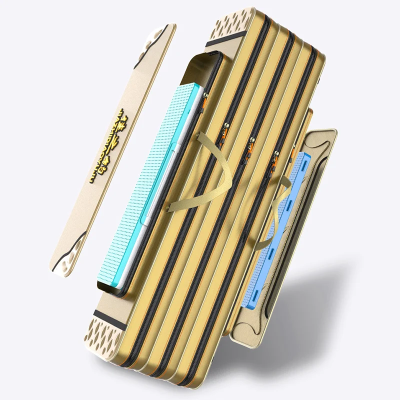 Nuevo 130CM pesca Rod bolsa de equipo de pesca portátil multifuncional vientre pesca bolsa de almacenamiento de tres capa engrosada bolsa X637G - imagen 3