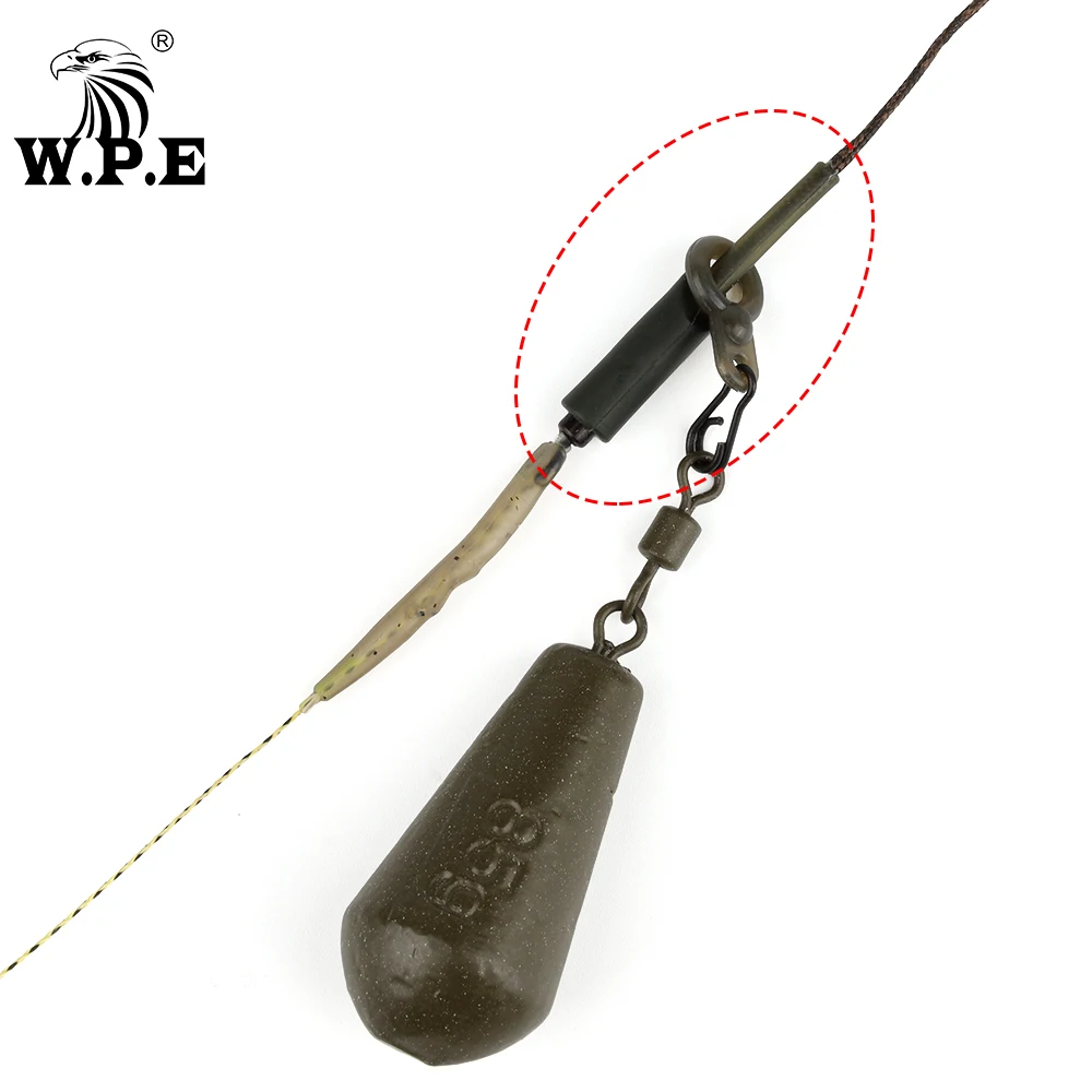 W.P.E-Clip de seguridad para Pesca de carpa, tubos de goma, aparejos de Pesca de carpa, aparejos terminales, accesorios para Pesca de carpa, 10 Uds. - imagen 2