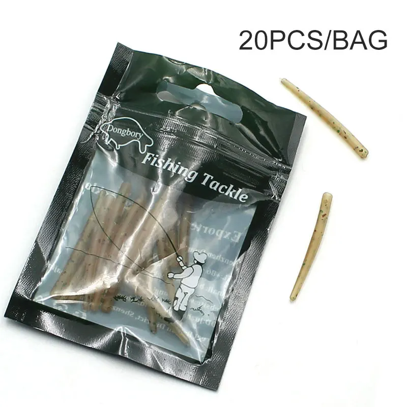 20 piezas accesorios de pesca de carpa, mangas antienredos, funda de gancho para aparejo de pelo, aparejos de pesca gruesos de carpa