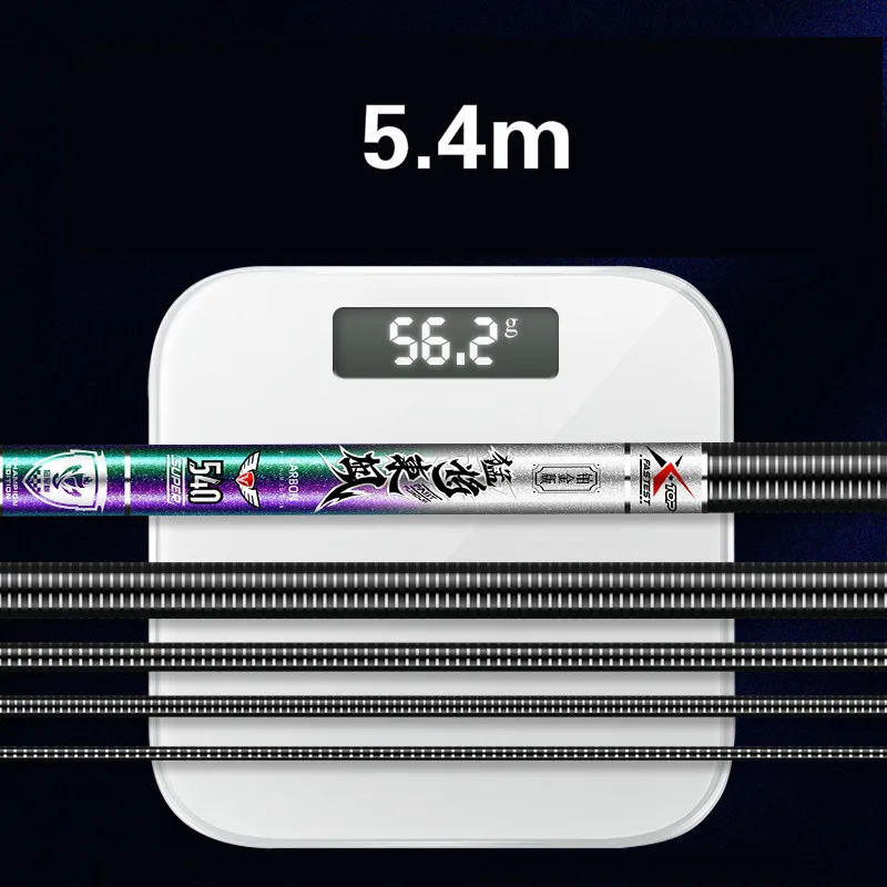 Caña De pescar dura 4H 5H 6H, varilla De Pesca De secciones largas, poste De mano, palos De Pesca De carpa De fibra De carbono súper ligeros y súper duros - imagen 5
