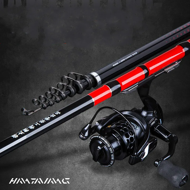 Caña de pescar telescópica, aparejo de Pesca súper duro, Olta de mano, doble uso, 3,6 m, 4,5 m, 5,4 m, 6,3 m, 3 #5 # - imagen 2