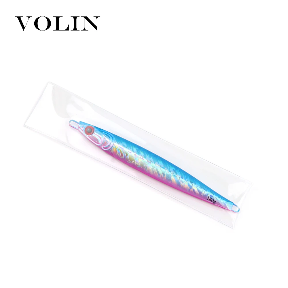 VOLIN-señuelo de pesca de Metal que se hunde con láser japonés, 150g, 180g, cebo luminoso para barco, aparejos de pesca artificiales de alta calidad, 1 ud., nuevo - imagen 3