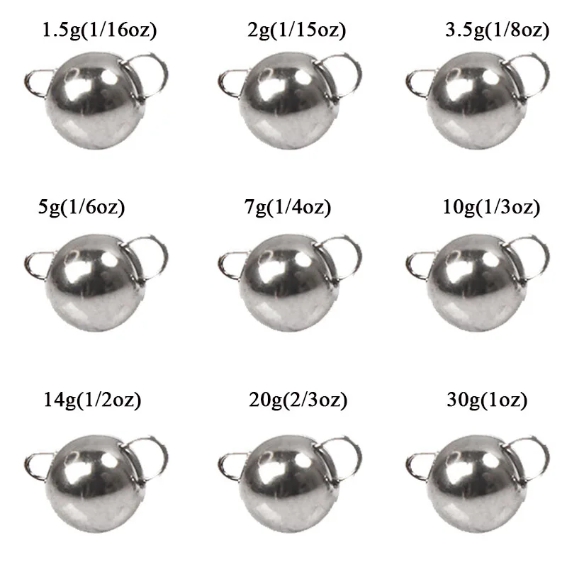 Pesas de pesca de tungsteno, accesorios de aparejos de pesca de lubina, 1g-14g, 1 pieza - imagen 2