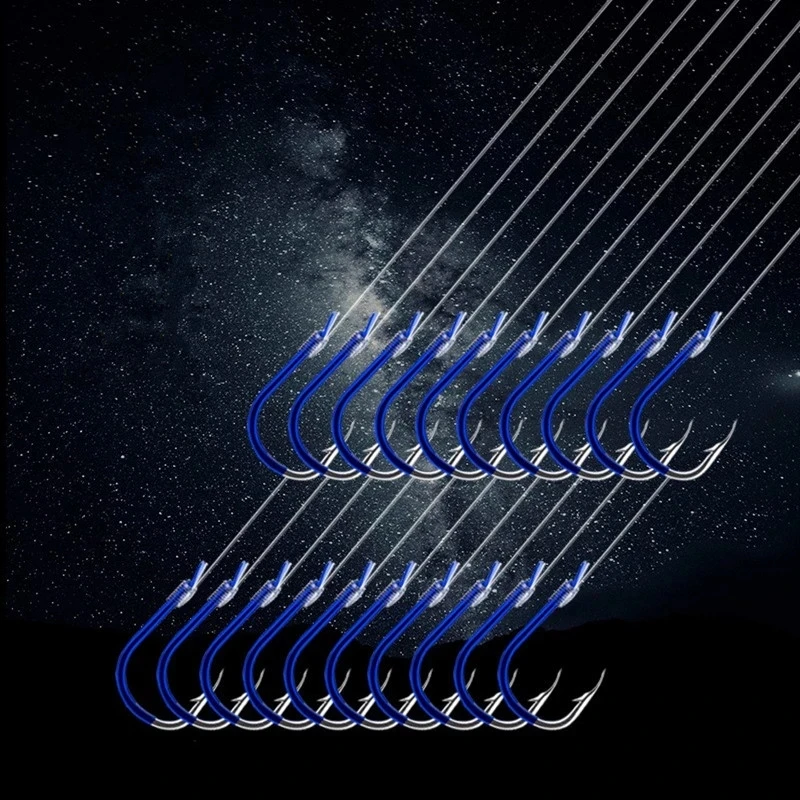 Anzuelo de pesca de acero de carbono, línea de encuadernación de 45CM, 10 pares/bolsa 1 - imagen 3