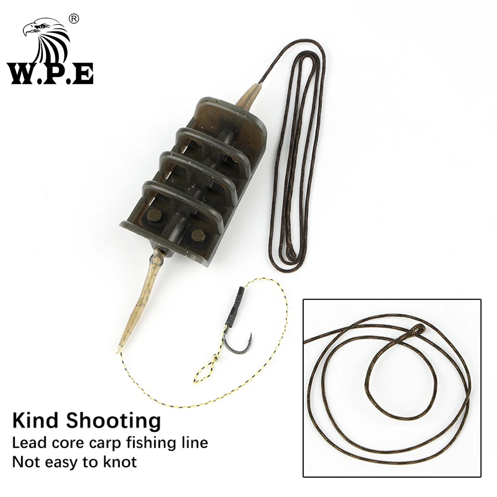 W.P.E-aparejo de pesca de carpa, alimentador con método capilar, 40g-80g, conjunto de anzuelos de pesca de carpa de europa, línea de núcleo de plomo, grupo de pesca de carpa, 1 ud. - imagen 5