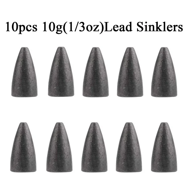 10pcs 10g sinkers