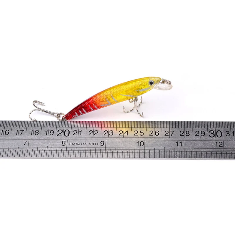 Señuelos de Pesca con ojos 3D para pececillos, cebos de plástico flotantes, láser artificial, Wobblers Crankbait, g 30 5,6 Isca 7,5 cm, 1 unidad - imagen 5