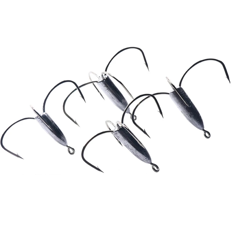 1 Uds 30g 40g 50g 60g cuatro anzuelos de anclaje anzuelos triples de pesca grandes afilados con plomo peso anzuelo aparejos de pesca - imagen 3