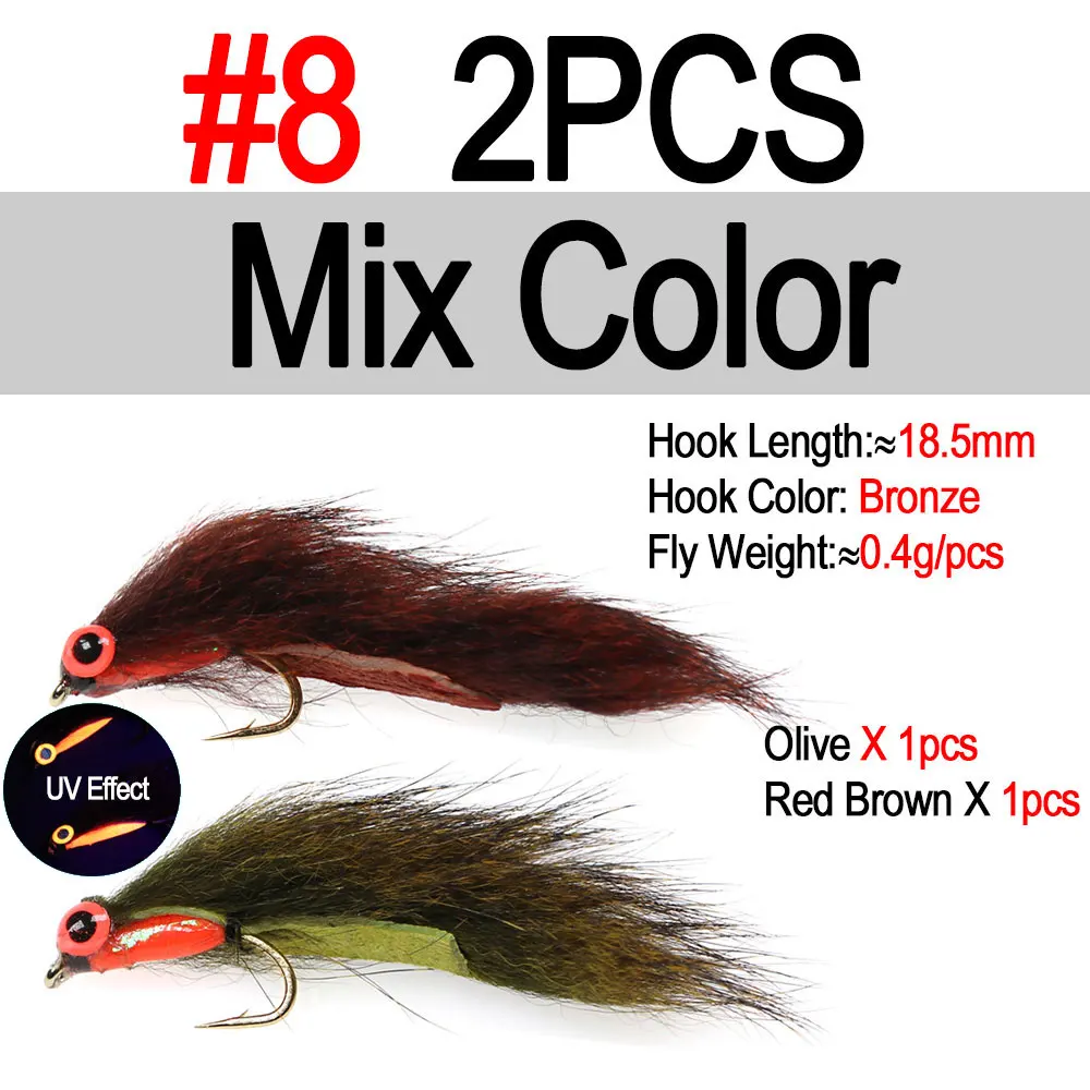 2pcs Mix color size8