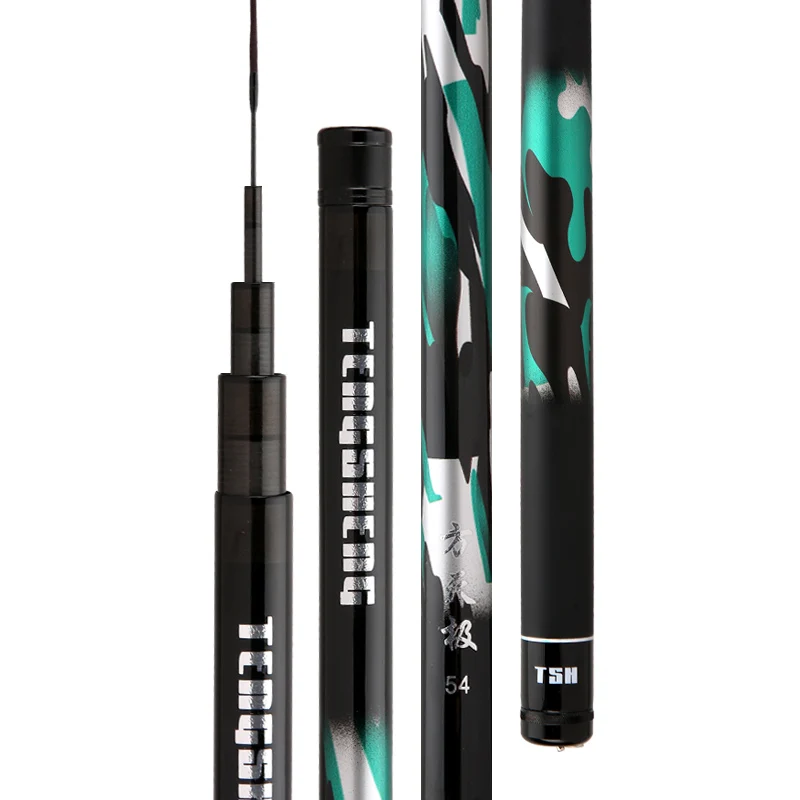 Caña De pescar De carbono telescópica, caña De pescar De 3,6 m-7,2 m, caña giratoria, aparejos De Pesca De Taiwán - imagen 2