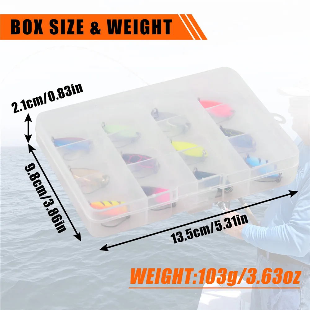 Juego de Señuelos de Pesca, 24 piezas/12 piezas, 5g, para trucha, lubina, salmón - imagen 2