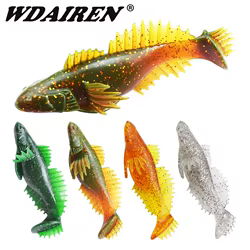 WDAIREN-Cebo suave 3D perfecto para pesca, 11cm, 19,5g, plástico de silicona, Swimbait, Shad Crankbait, uso para aparejos de pesca