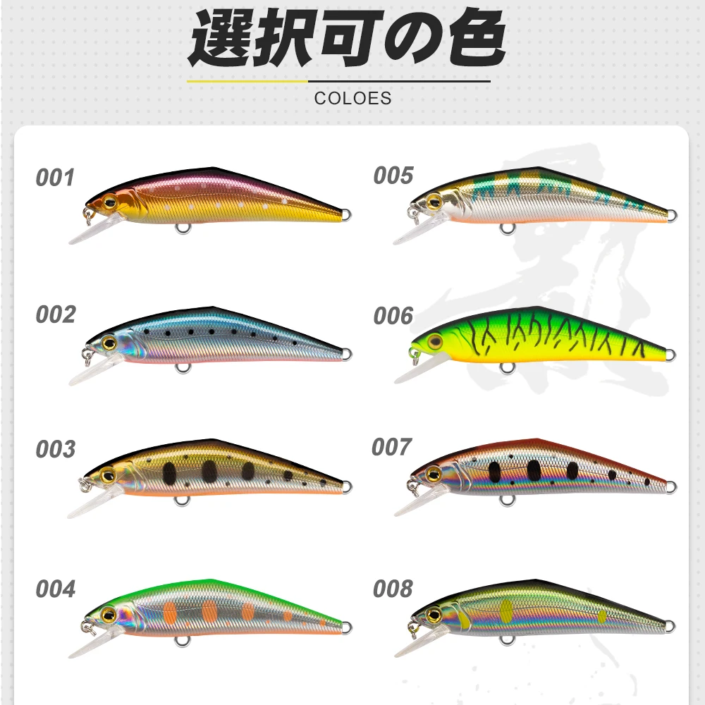 D1 Wobblers Japón pececillo duro señuelo de pesca que se hunde para agua salada 63mm/4,8g 85mm/14,7g cebo de natación accesorios de pesca para trucha - imagen 5