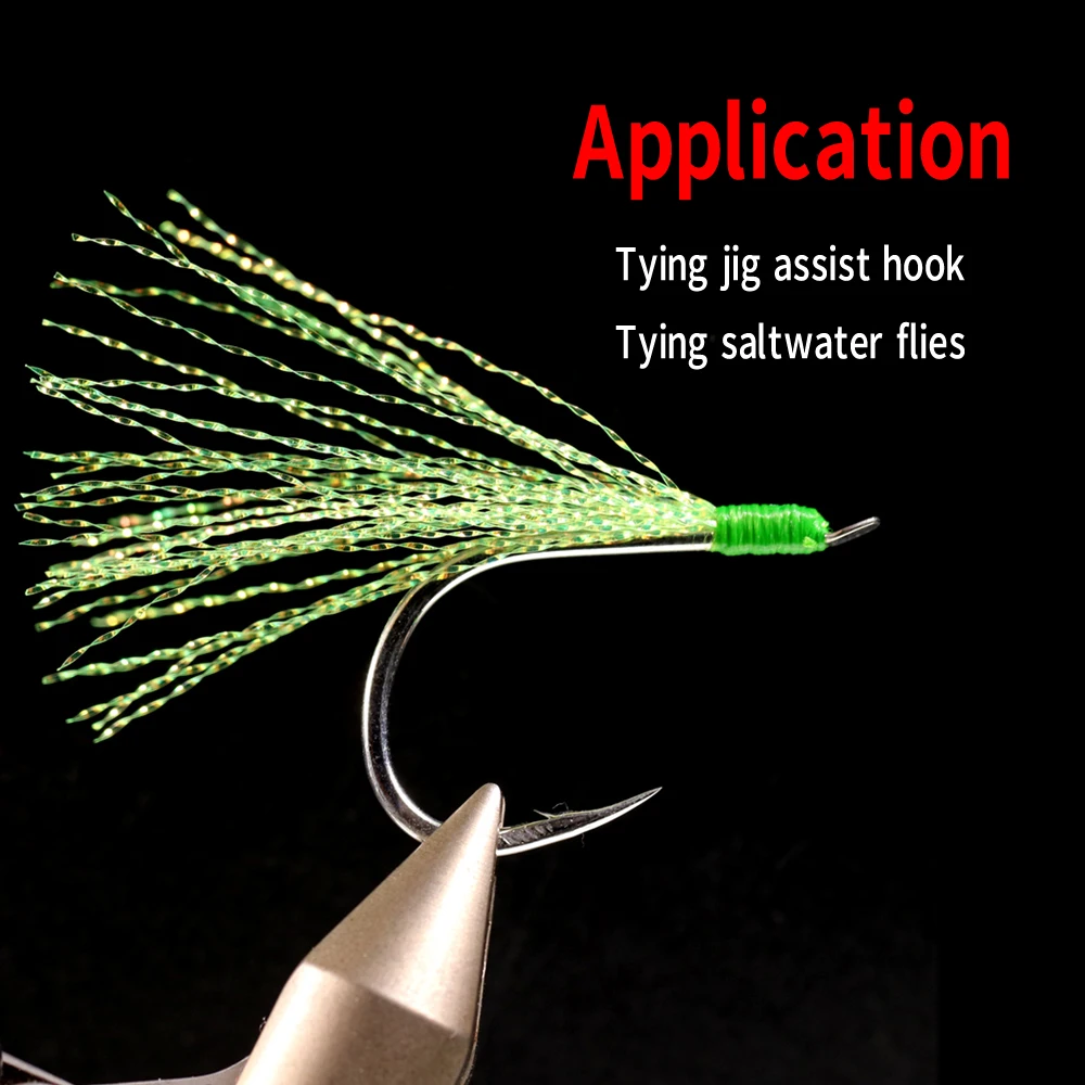 Elllv-Hilo de polietileno verde GSP, 200D / 50 yardas, Ultra fuerte, Mosca de agua salada/plantilla, línea de atado de gancho de asistencia - imagen 5