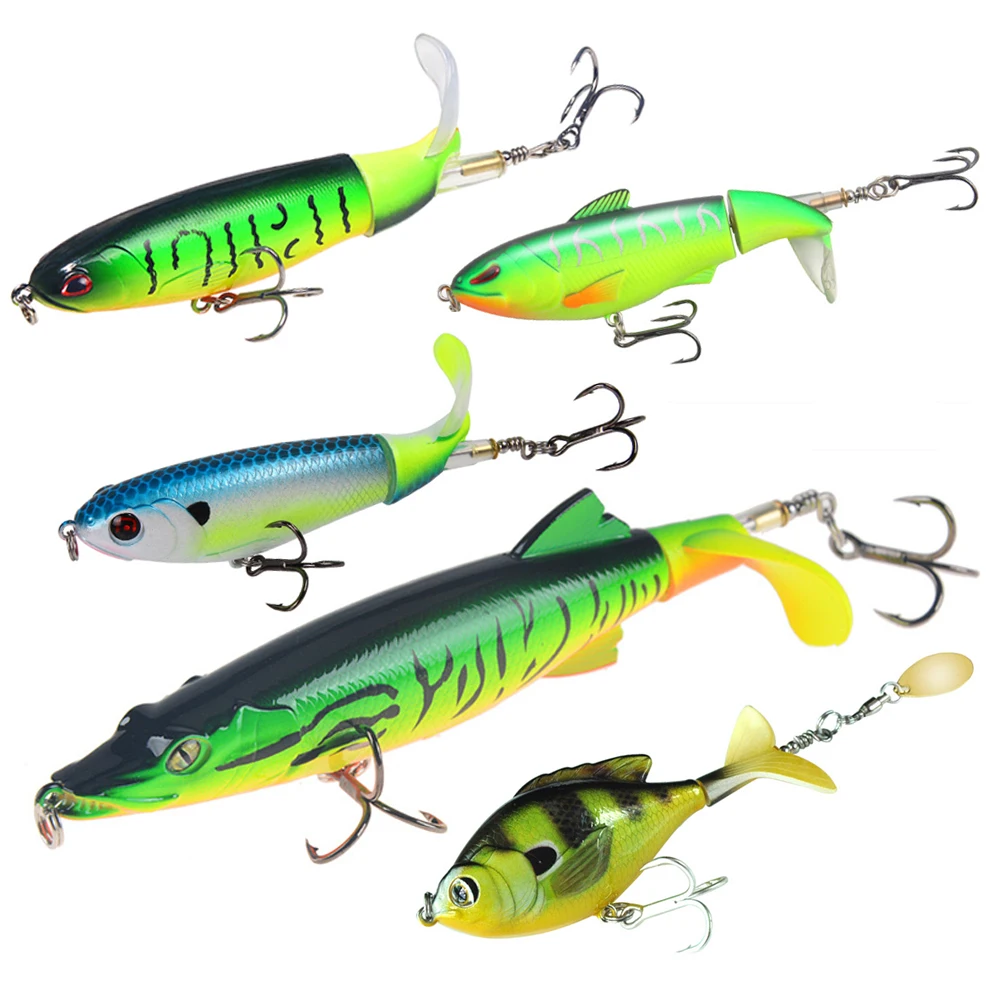 Whopper Plopper de calidad, señuelo de pesca de cola suave giratorio, 16g/17g/35g, 1 pieza