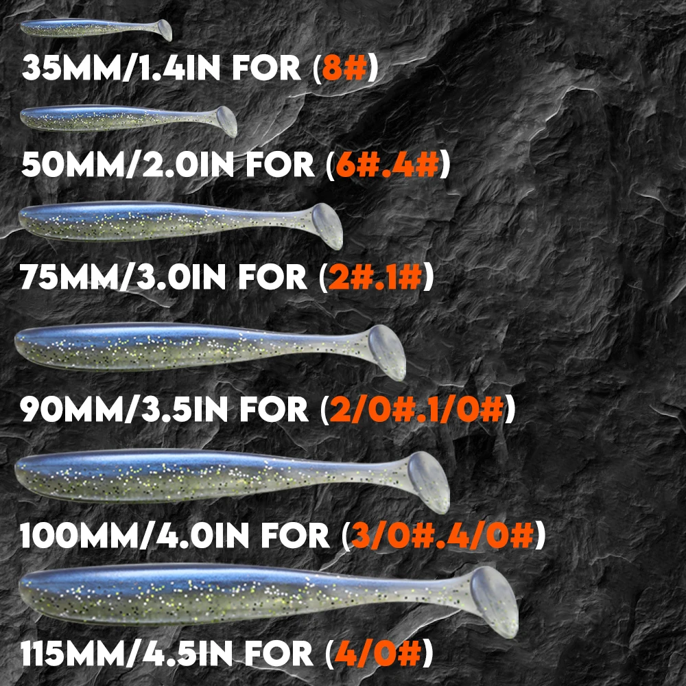 Gancho de gusano EWG de alambre fino B & U con anillos grandes, anzuelos de manivela de acero al carbono, accesorios de pesca para aparejos de señuelo suave, 12 Uds. - imagen 5