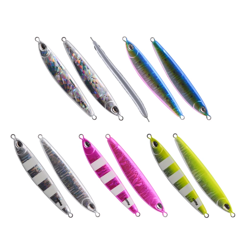 Funadaiko plantilla de Metal Cast Jig cuchara señuelo 60G 80G 100G cebo Artificial Shore Jigging lento Señuelos de Pesca de Mar aparejos de pesca - imagen 4