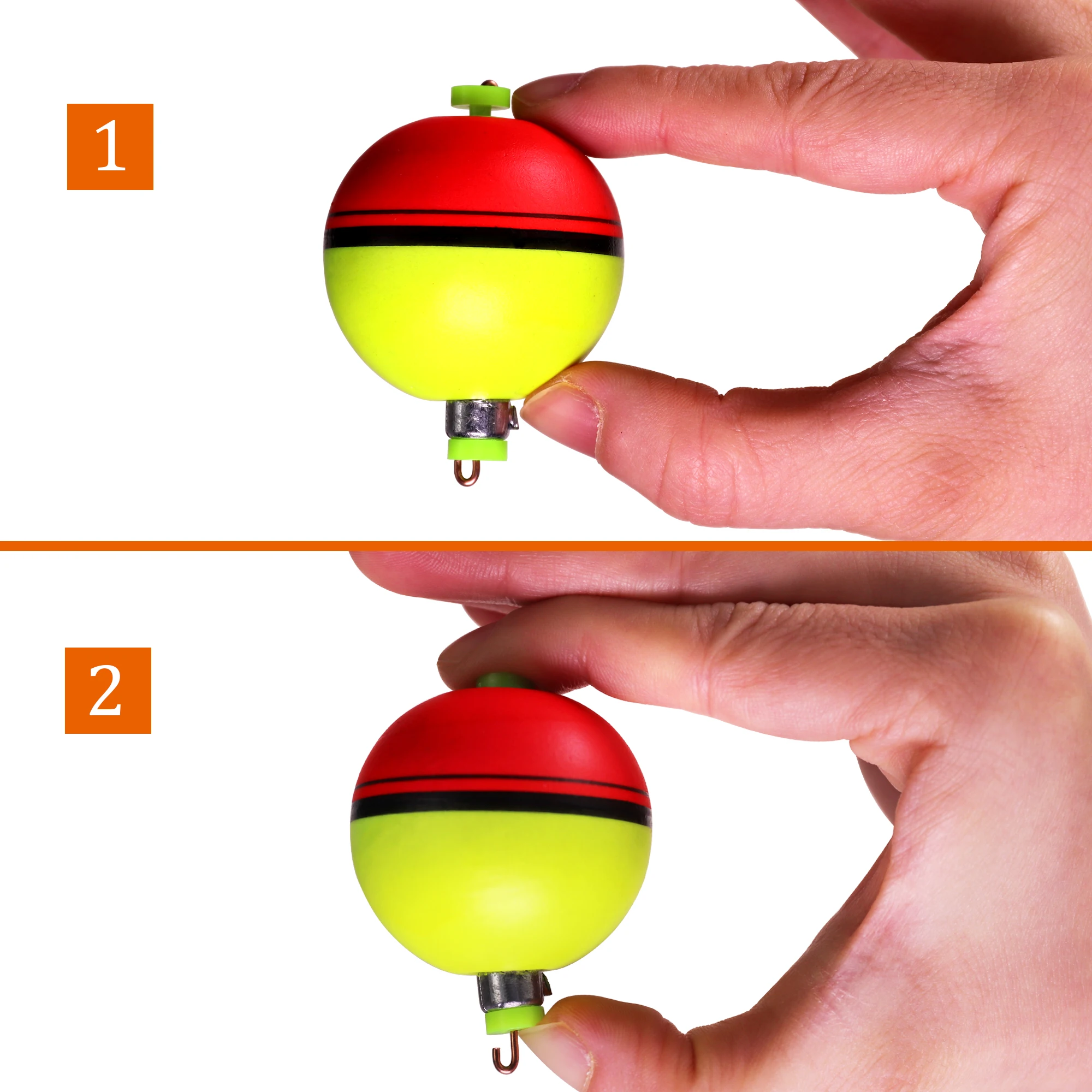 THKFISH-flotador de pesca de bola redonda ponderada, 1g, 10g, 18g, flotador de espuma EVA, boyas deslizantes para pesca, tipo de pez y lubina, 1 Uds. - imagen 4