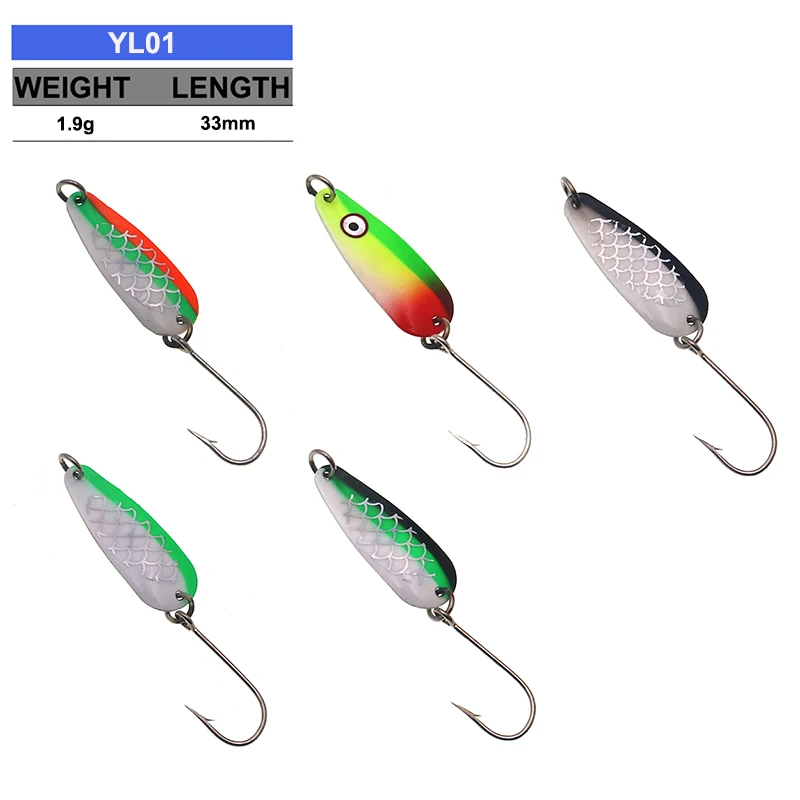HISTOLURE-cerucharas luminosas para pesca de trucha, señuelos 1,9g, 33mm, Wobbler Artificial, señuelo duro, cebos de Metal y latón para lubina - imagen 4