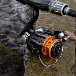 Carrete giratorio madera para pesca profesional