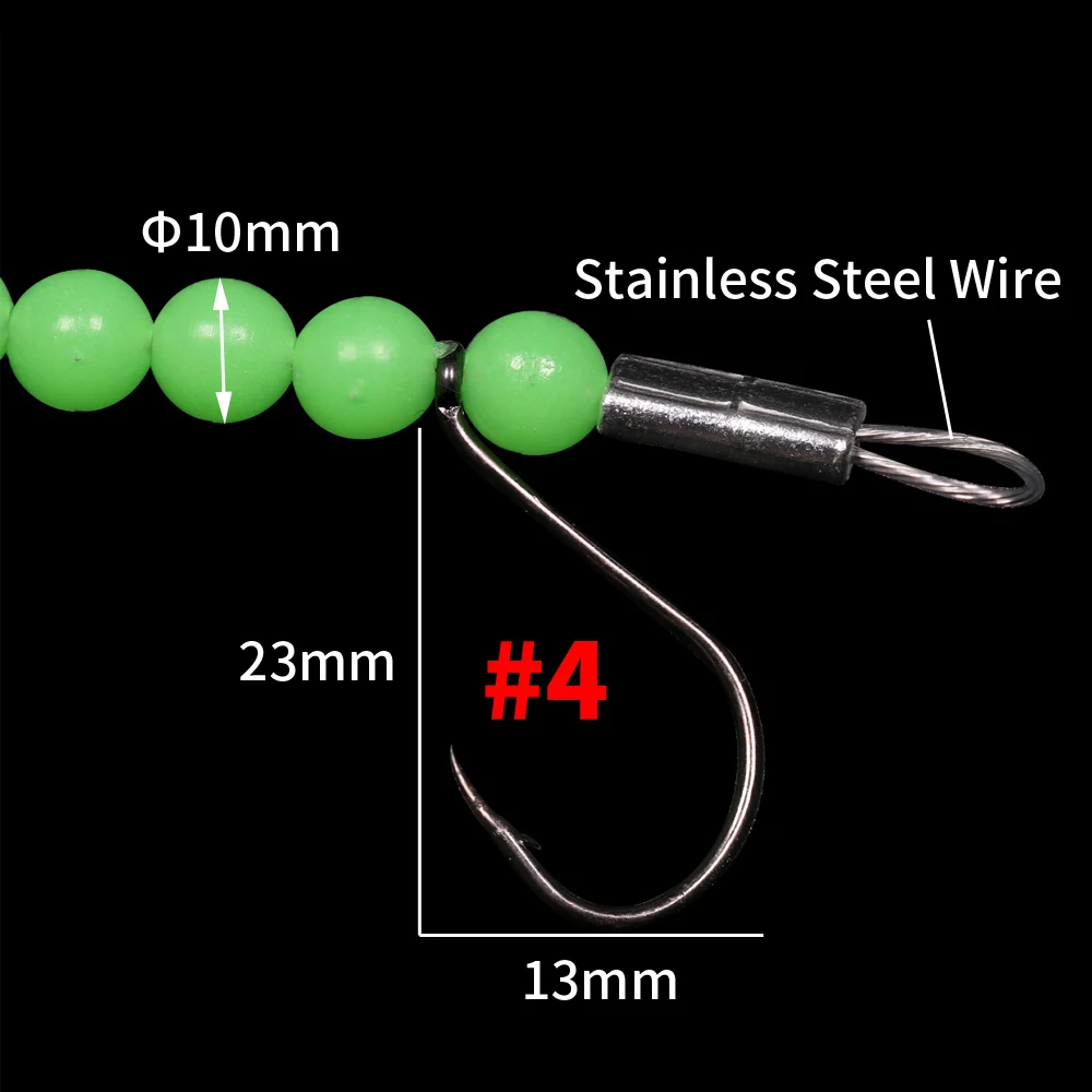 2 piezas/4 piezas # 4 Señuelos de Pesca para agua salada, aparejo luminoso de alambre de acero de pulpo de cola larga, Anguila Barracuda, aparejo de pesca de caballa pequeña - imagen 5