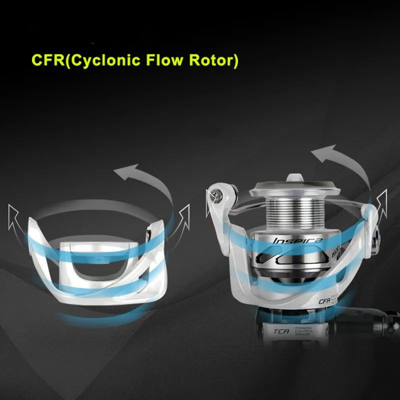 Okuma-carrete de Pesca giratorio, serie 1000-3000, + 1 8BB rodamiento de bolas, rueda lejana, para Pesca en roca - imagen 5