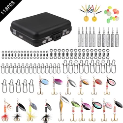 Caja de Aparejos con Cucharas Metal y Plomos para Lucio - 3g a 118g
