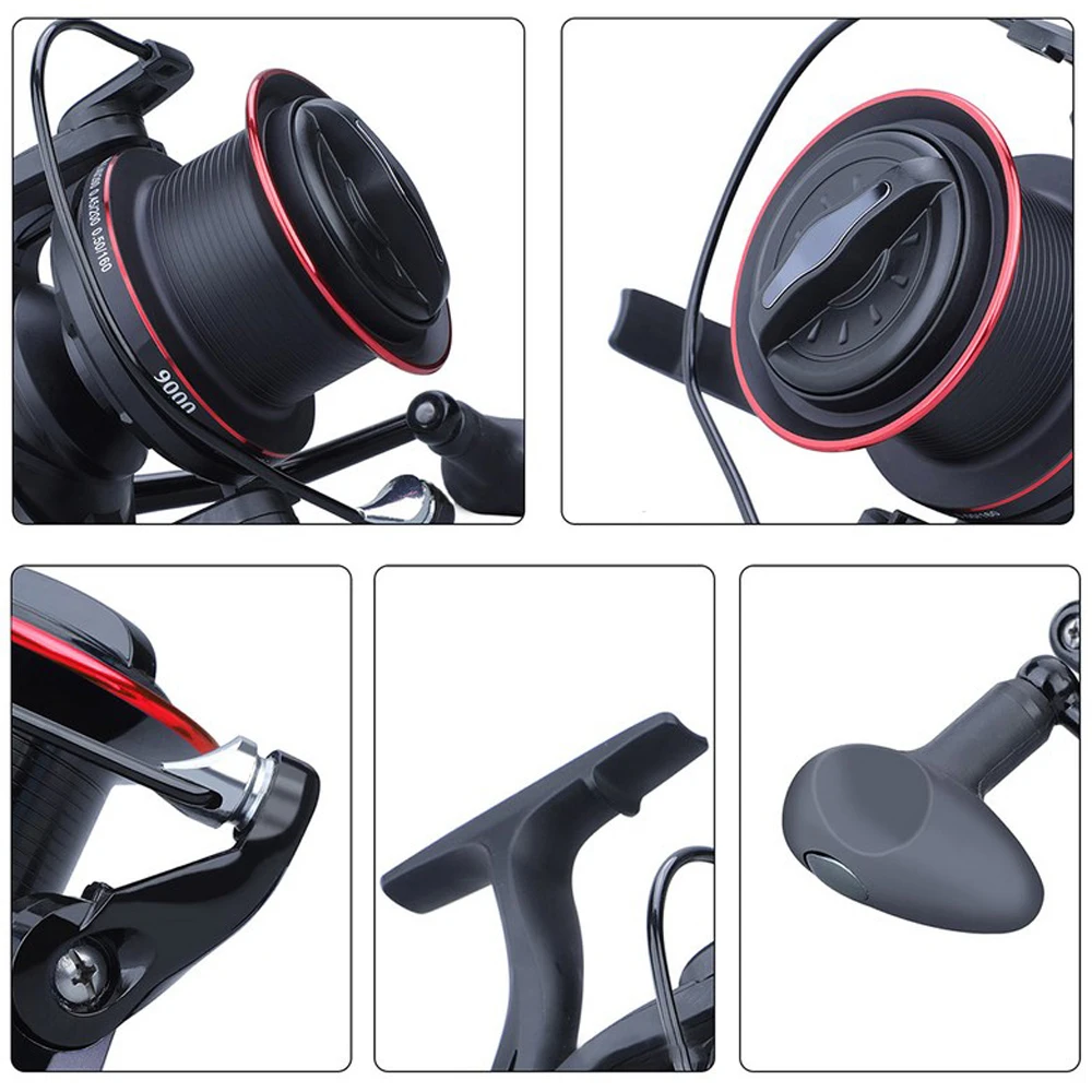 Carrete de pesca giratorio 13 + 1BB 8000-10000, bobina de Metal para barco, Rock, rueda de pesca de agua salada, accesorios de carretes de pesca de carpa súper fuertes - imagen 3