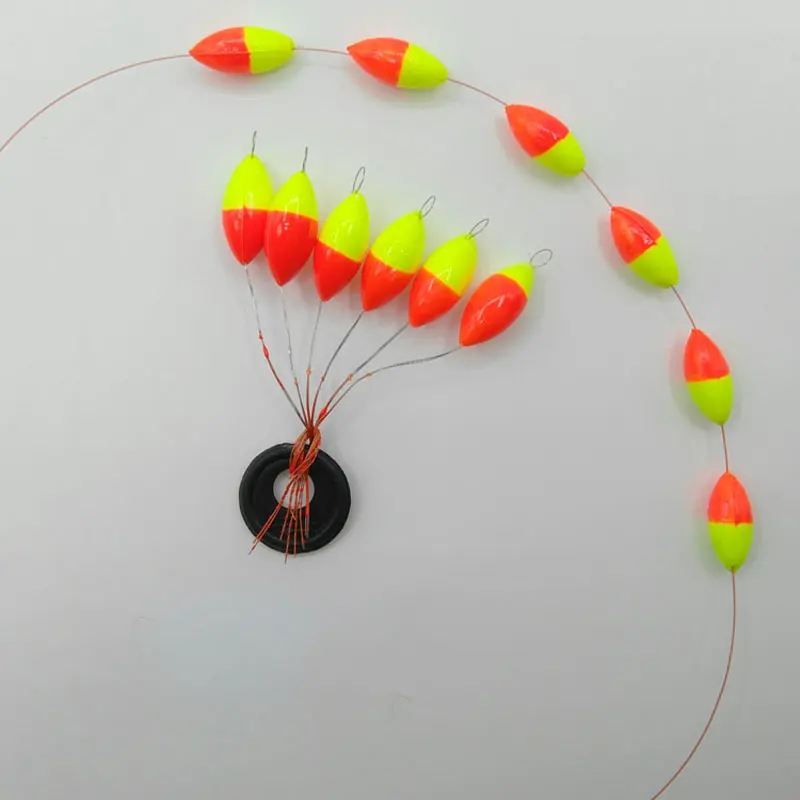 Seven-star-flotador de pesca ovalado, herramienta de pesca Bobber, 10 sets = 60 uds. - imagen 2