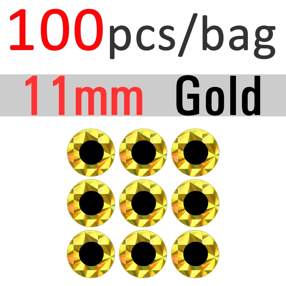 11mm Gold 100pcs