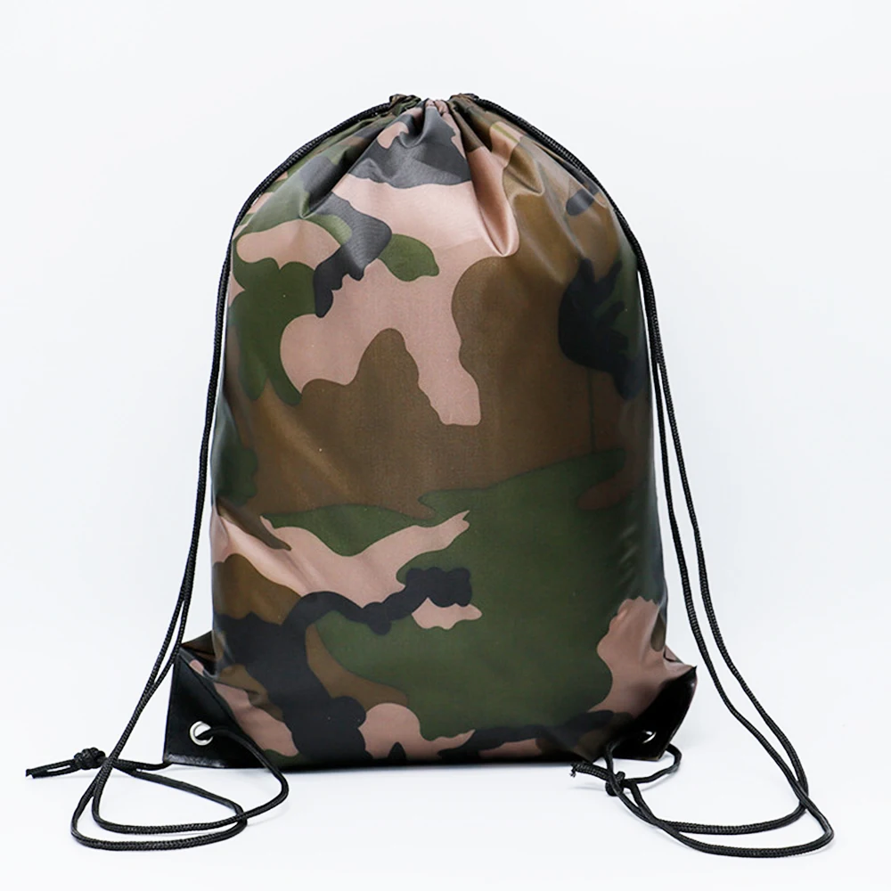Mochila de camuflaje impermeable con cordón para gimnasio, bolsa deportiva plegable para senderismo, Camping, Playa y natación, novedad - imagen 2