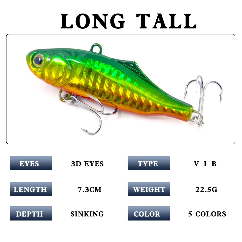 Señuelo de pesca VIB, 7,3 cm, 22,5g, ojos 3D, Wobbler, cebo duro, lubina, Trolling, Iscas artificiales, Crankbait, pesca de carpa, 1 ud. - imagen 3