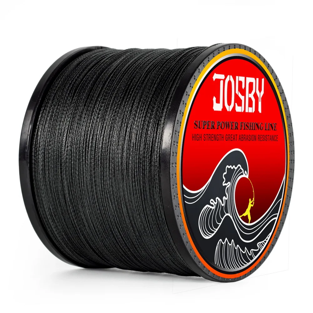 JOSBY-línea de Pesca trenzada de 4 hebras, 1000M, PE, para agua salada, cable para peces, superfuerte, Color Naranja y Multicolor - imagen 5