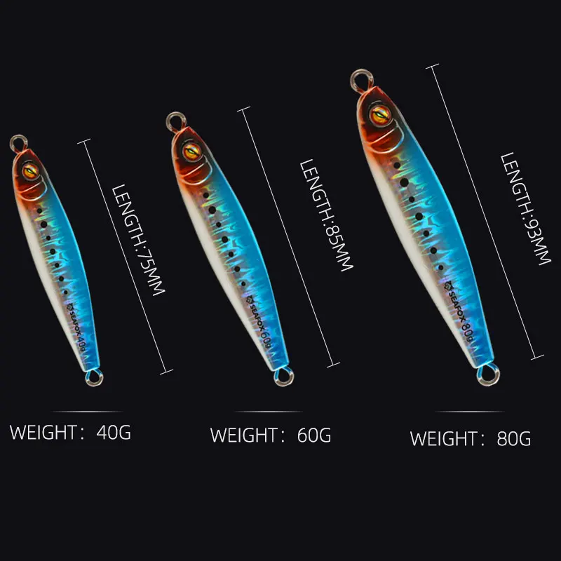 Seafox Jig Metal para Lubina – Señuelo Holográfico de Agua Salada - imagen 5