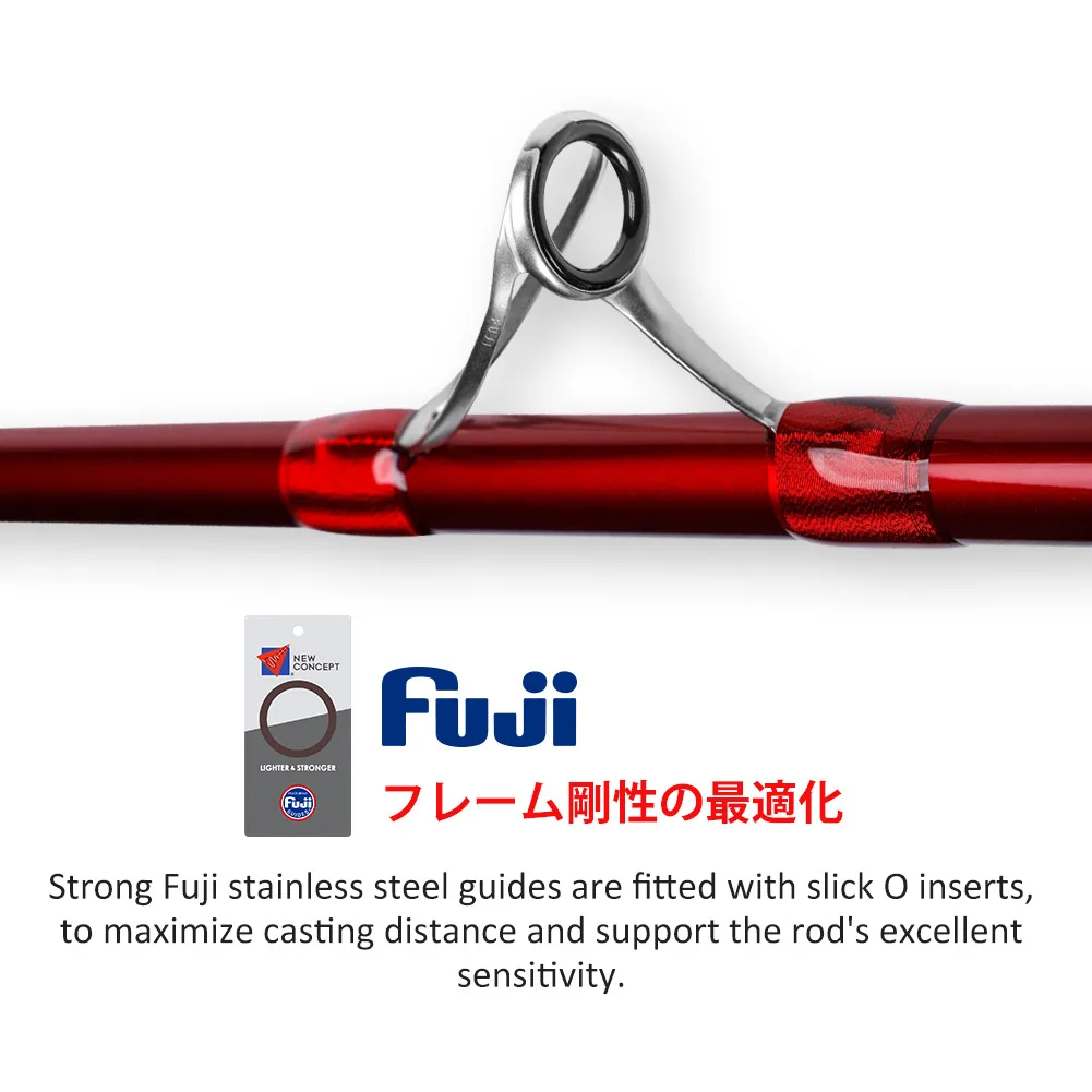 NOEBY-caña de pescar para Surf 397BX 428BX, piezas de Fuji de 3 secciones, plomada de carbono, 100-260g, Japón, cañas de Surf de fundición larga - imagen 4