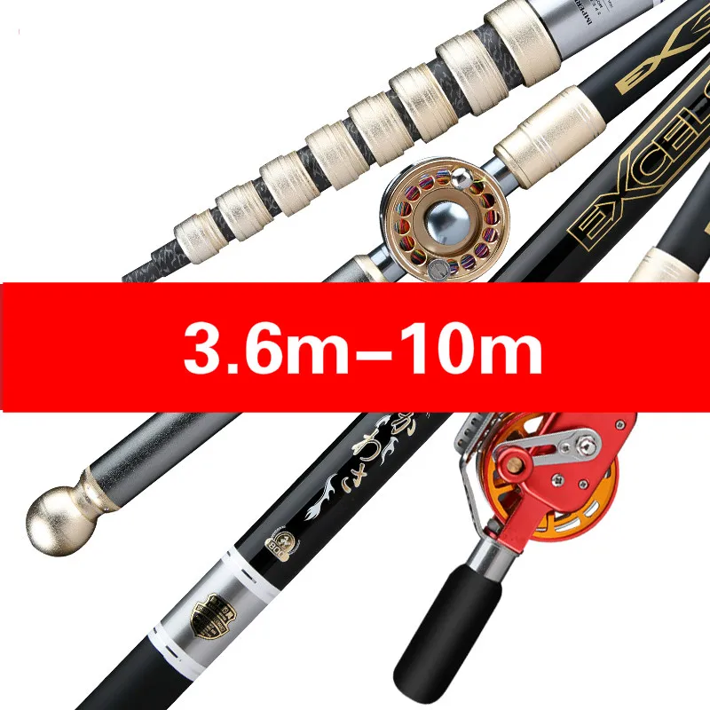 Caña de pescar hueca multiusos, poste de posicionamiento de 4,5 m-10m, caña de pescar de Taiwán, Peche, sección corta, Olta 28 Tune - imagen 3