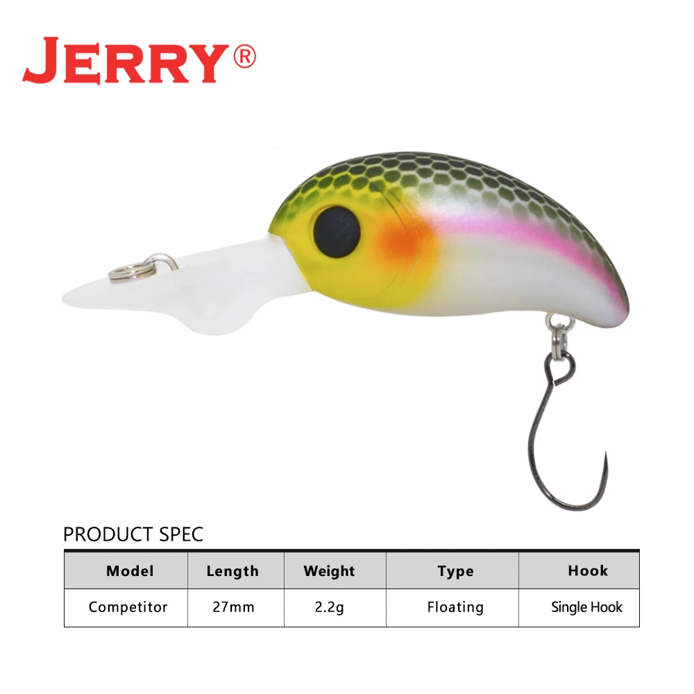 Jerry Competitor Señuelos de trucha Flotante Buceo profundo Crank Wobbler Cebo duro Enchufe Spinning Pesca Señuelo Resplandor UV Colores StreamLake - imagen 5