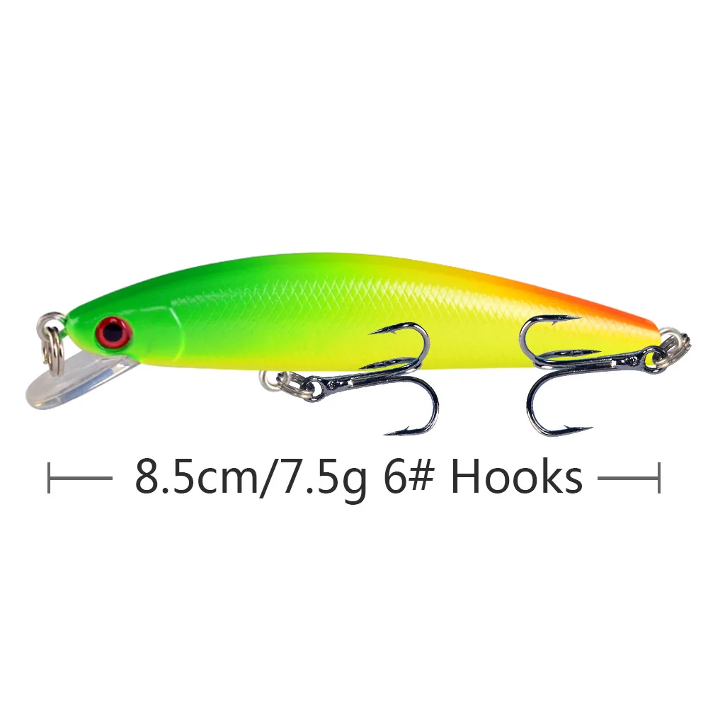 1 Uds Japón modelo caliente flotante Minnow Señuelos de Pesca 8,5 cm 7,5g Jerkbait Bass Pike Carkbait Wobblers Swimbait cebo profesional - imagen 4