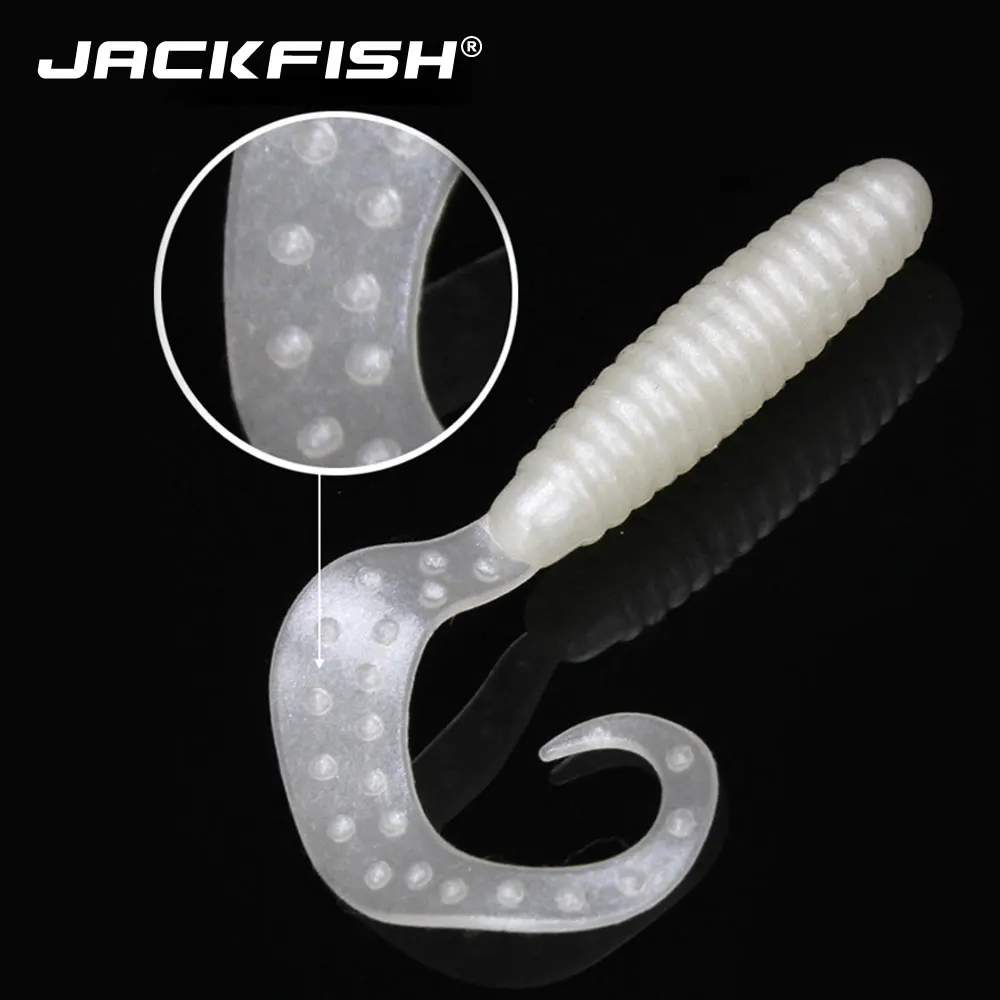 JACKFISH-Cebo blando de gusano Saturno, 2,4g, 6,5 cm, Swimbaits de silicona, señuelos blandos artificiales para carpa, lote de 3 unidades - imagen 5