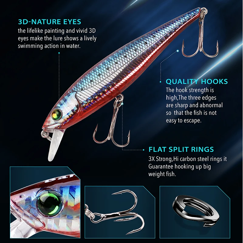 Banshee 90mm 10g frío palo señuelo de Pesca flotante MNNW35 sonajero sonido cebo duro Wobbler para Bass Jerkbaits Minnows señuelos de pesca señuelo pesca fishing lure