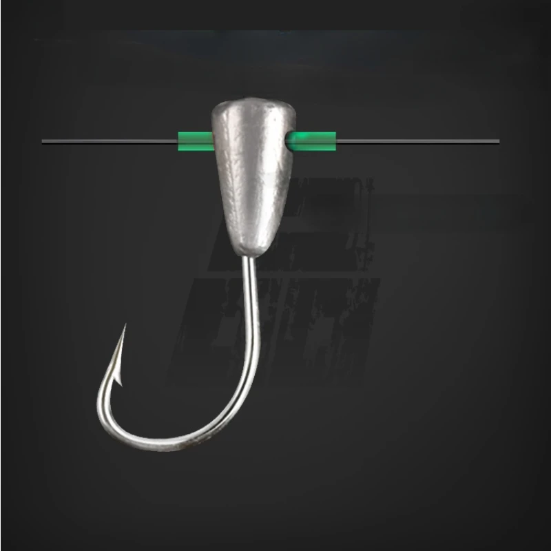 Crosan-anzuelo de Pesca con púas de acero al carbono, aparejos de Pesca, carpa volteada, con 20 piezas de plomo de estaño - imagen 3