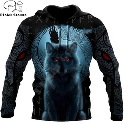 Sudadera con capucha Wolf Crow – Diseño 3D unisex urbano