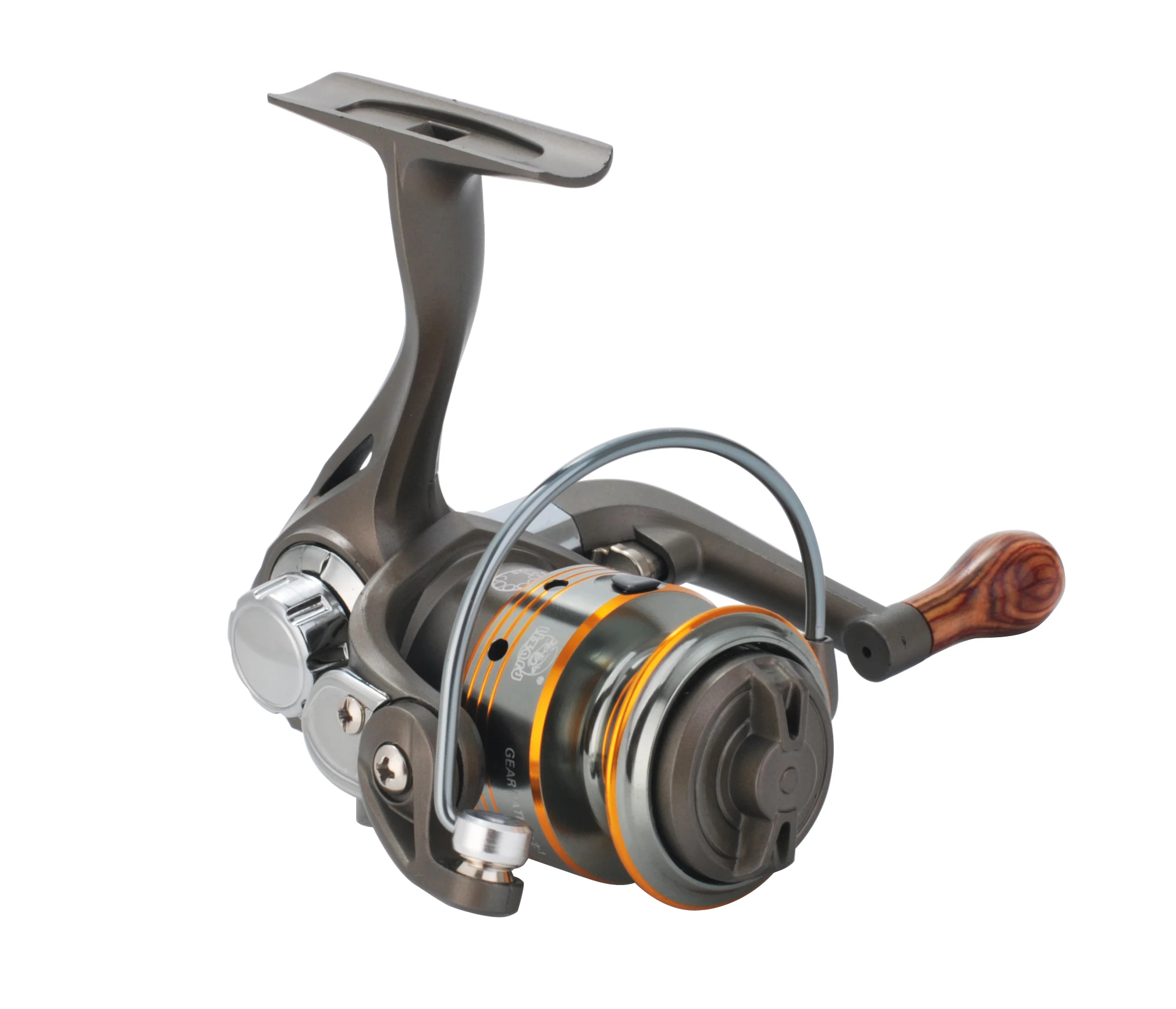 Pesca de lagarto 6 rodamientos Mini en palma relación 5,2: 1 Nylon 66 + Material de fibra de vidrio Mini pesca en hielo, carrete de pesca en roca y señuelo