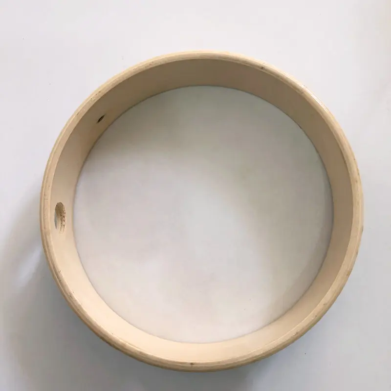 Pandereta de tambor de mano de madera para niños, juguete de percusión, tambor con marco de madera para niños, juego de música, práctico de llevar - imagen 5