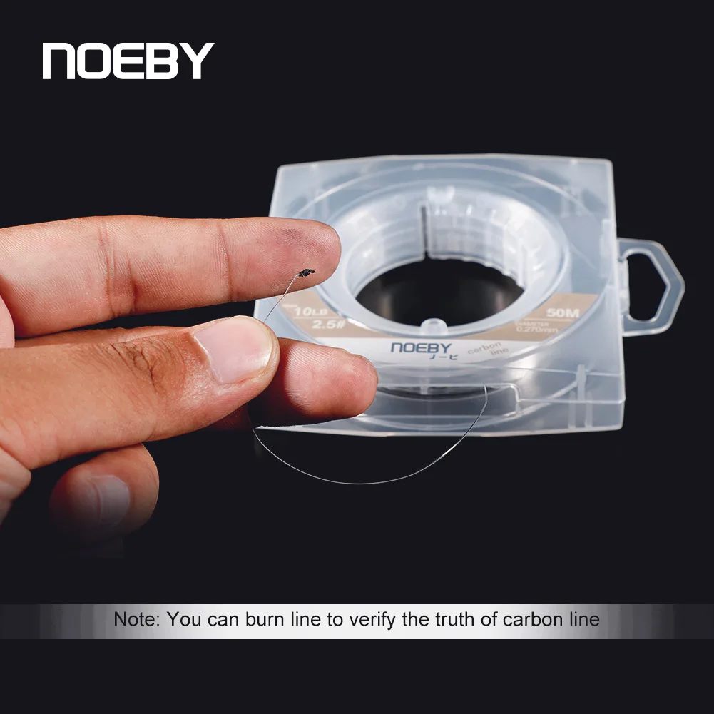 Noeby-sedal de pesca Leader de carbono, revestimiento de fibra resistente al desgaste monofilamento, sedal de pesca de agua salada, 6-65 lb, 50 m, 150 m - imagen 5