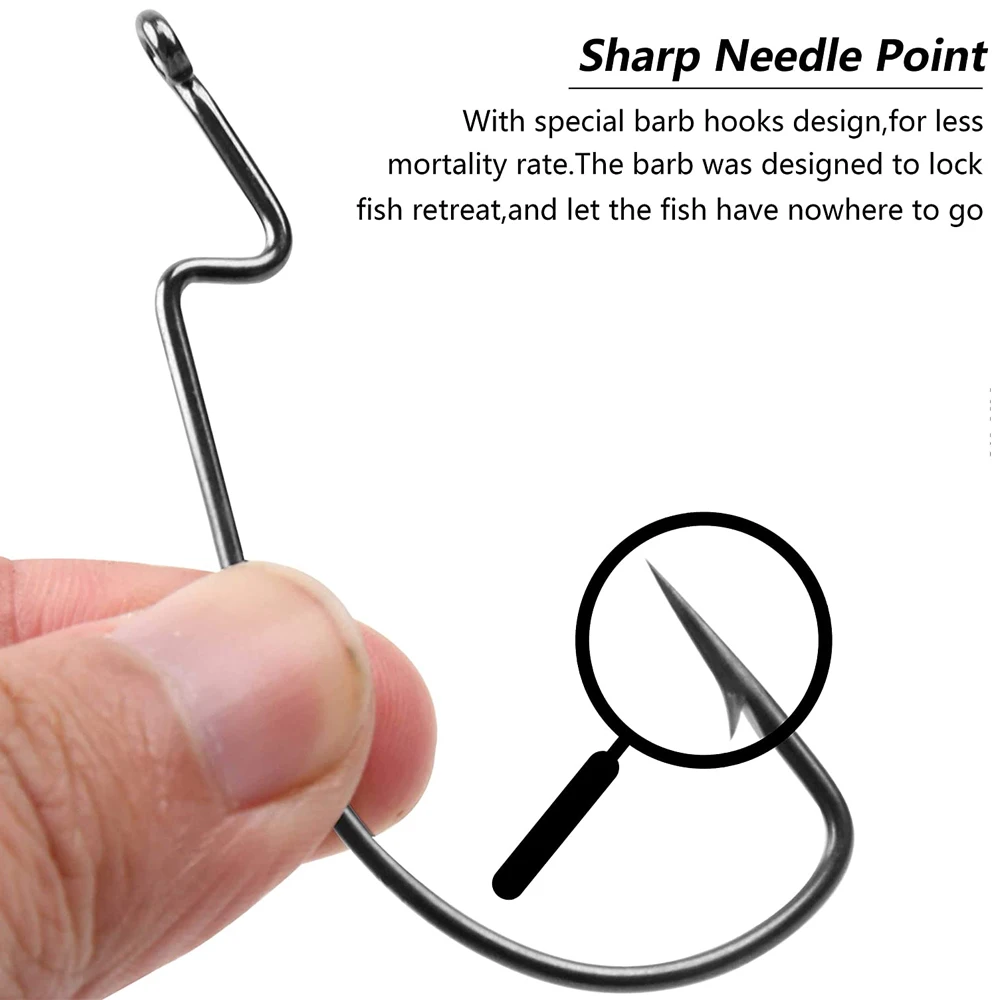 Shaddock-anzuelos de pesca, 140 unids/caja 38105, anzuelos de gusano de compensación, anzuelo de cebo blando para pesca en agua salada - imagen 3